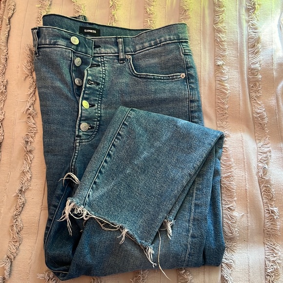 Express Slim Ankle High Rise Jeans - Picture 1 of 7